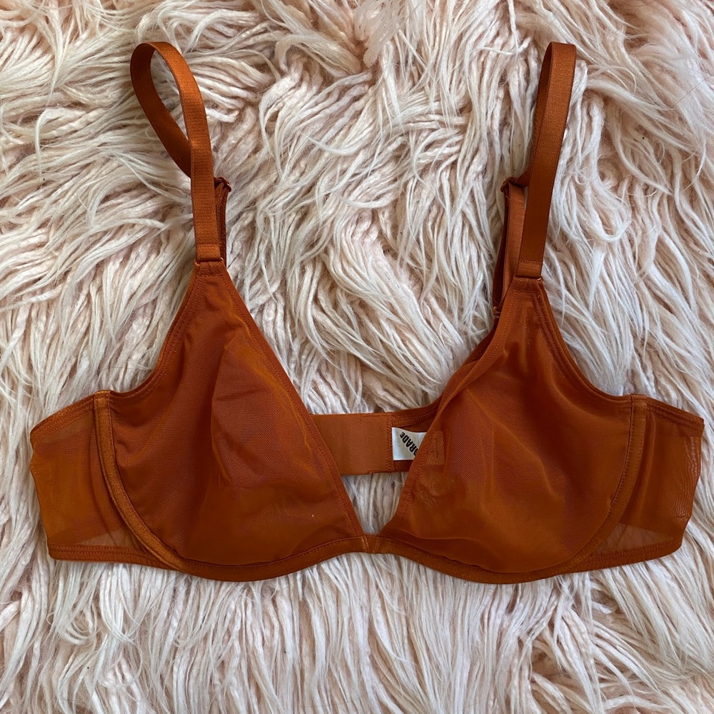 parade silky mesh triangle bra